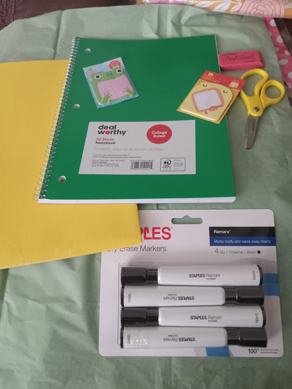 Green College-Ruled Spiral Notebook Bundled Set